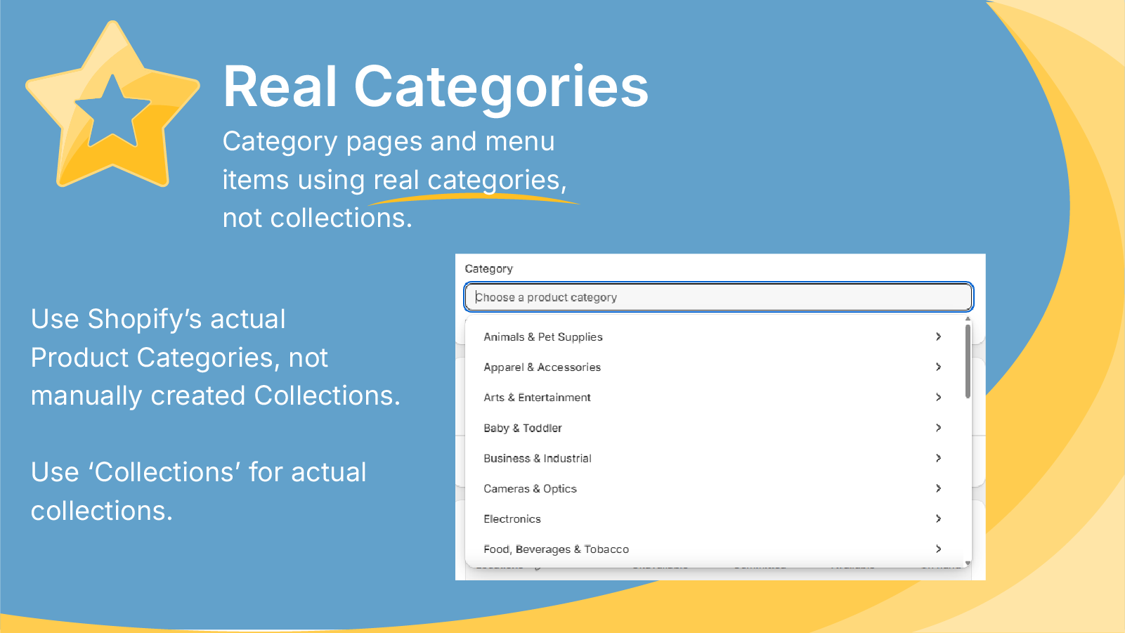Find Real Categories on the Shopify App Store